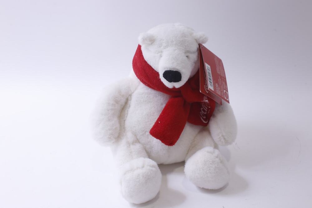Coca-Cola Polar Bear, Medium Plush, DanDee, Stuffed Animal, ~ 241211-WH M-17-03